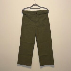 Anthropologie Olive Wide Leg Pants